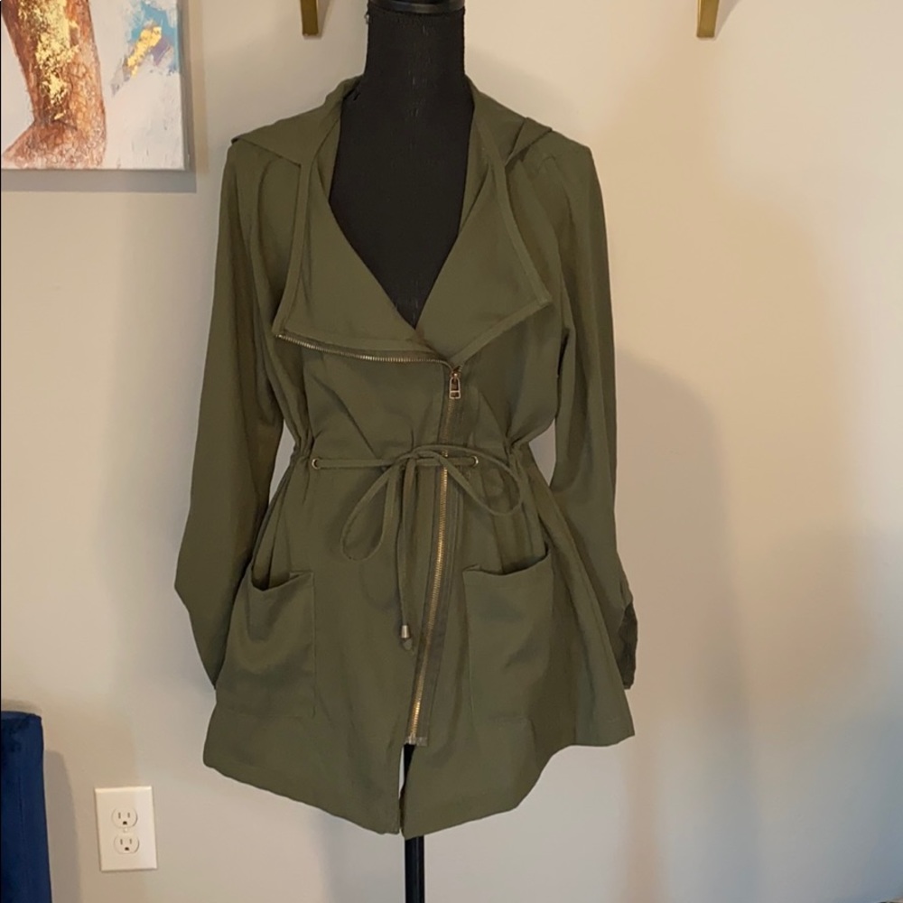Olive Jacket with Hood